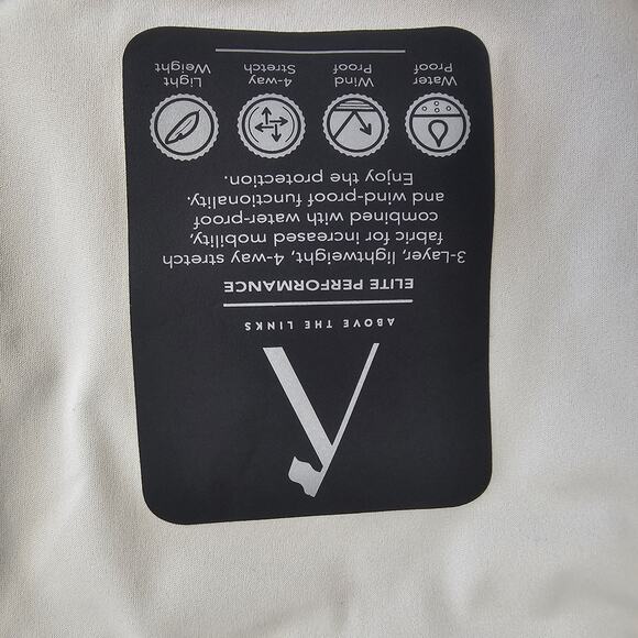 Above The Links Elite Performance Golf Pants XL Navy Waterproof Stretch NWOT - Picture 7 of 7